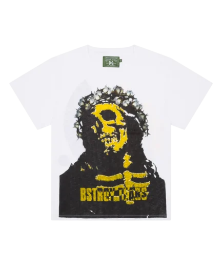 Bstroy Tears Crown Made of Cotton Tee White