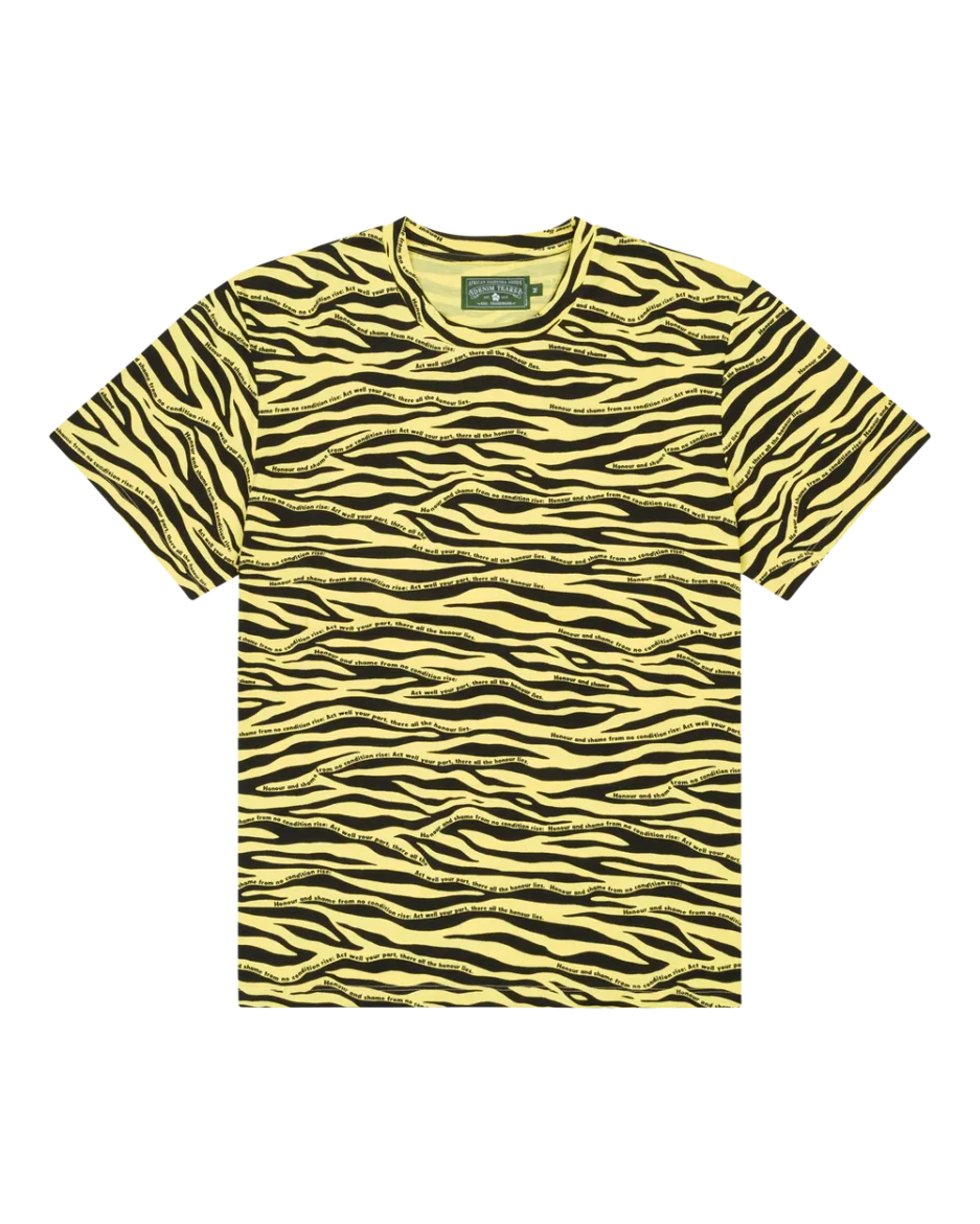 Zebra Poem Camo Tee Yellow