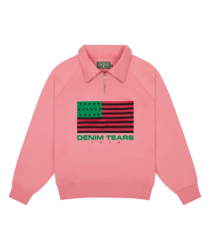 ADG Pan African American Flag Half Zip Pink