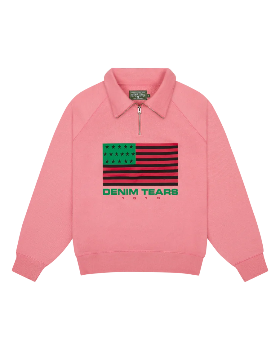 ADG Pan African American Flag Half Zip Pink