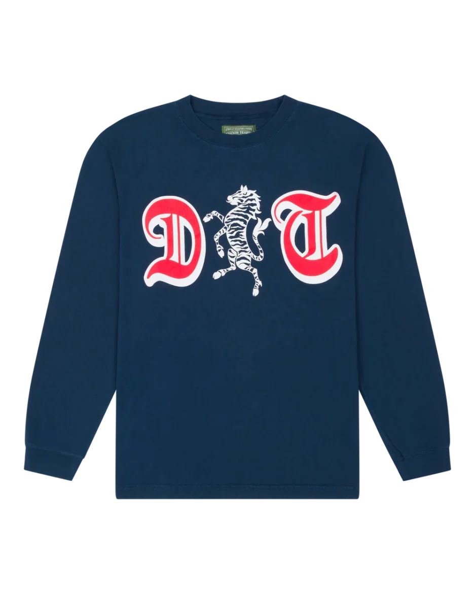 DT Zebra Crest Long Sleeve Tee Navy