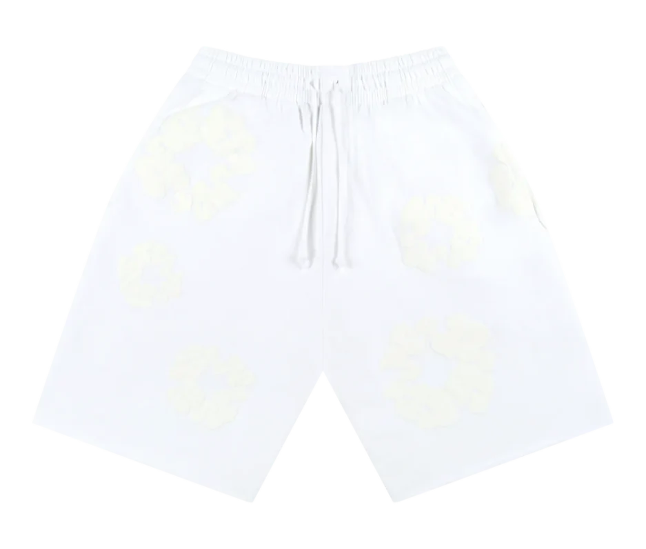 Mono Cotton Wreath Shorts White