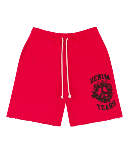 Denim University Sweat Shorts Red