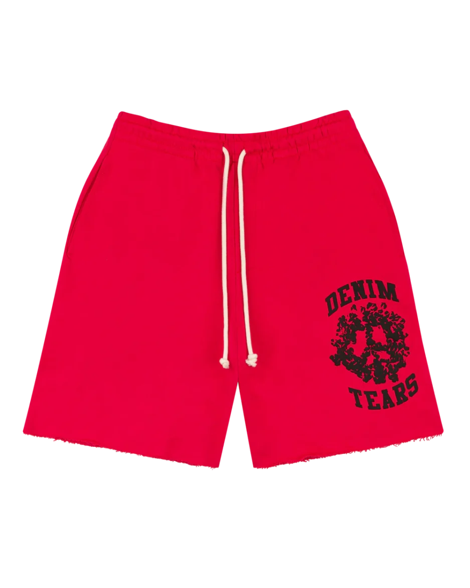 Denim University Sweat Shorts Red