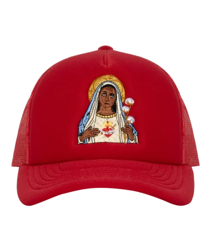 Black Madonna Red Trucker Hat