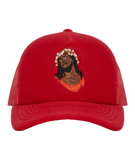 Crown Made of Cotton Red Trucker Hat